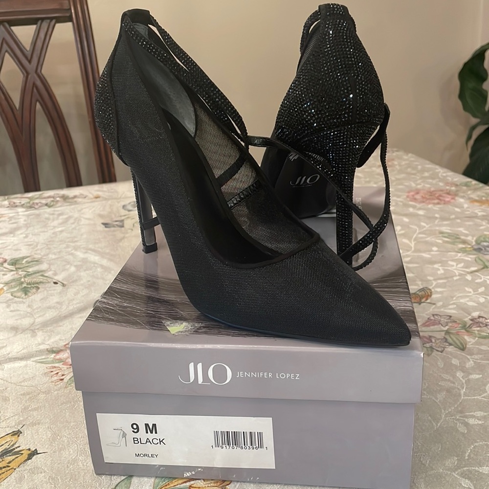 JLO Morley black stiletto pump - 9M